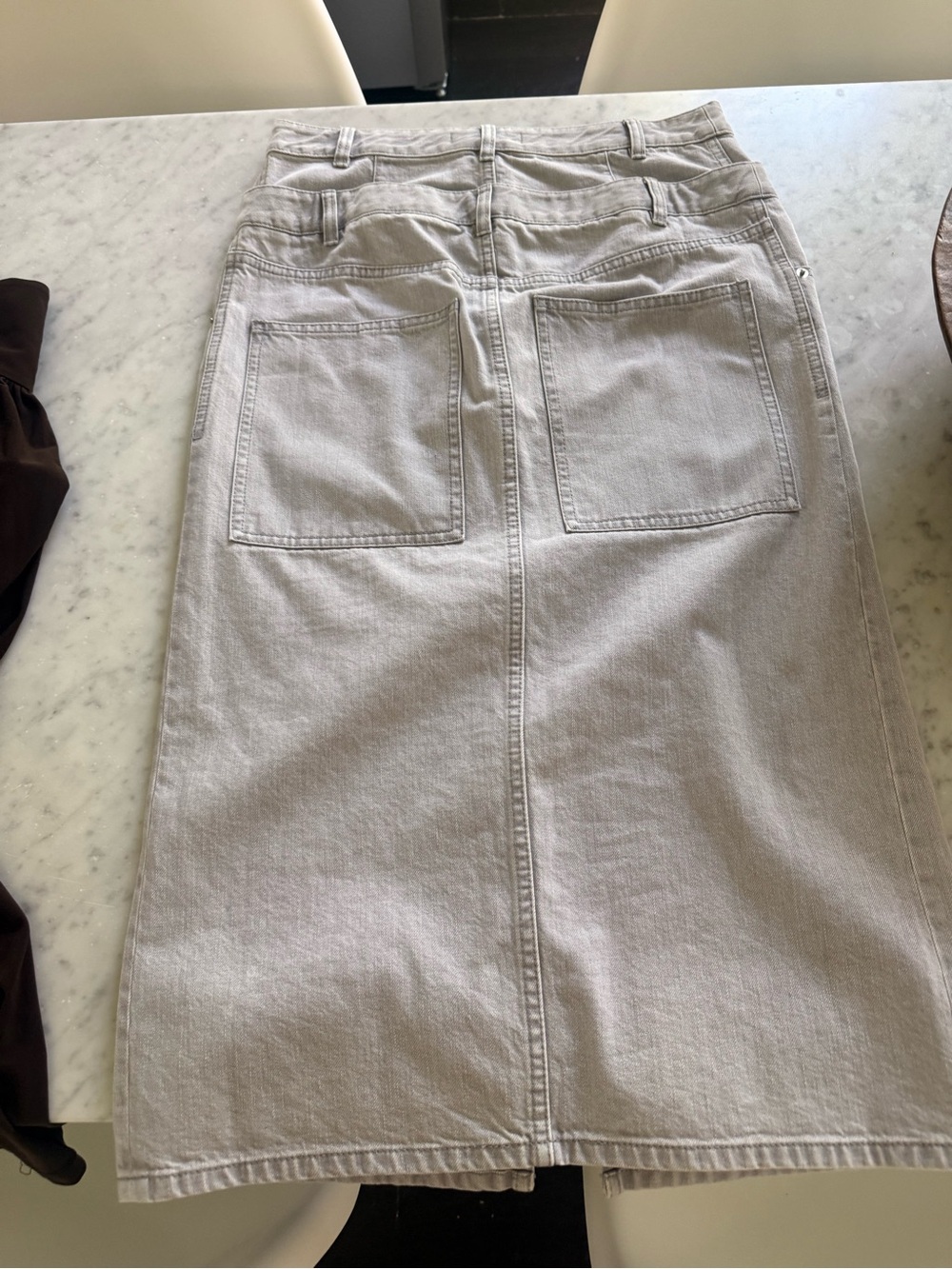 Tibi Grey Denim double Waisted denim skirt
Size 27 - Picture 5 of 9